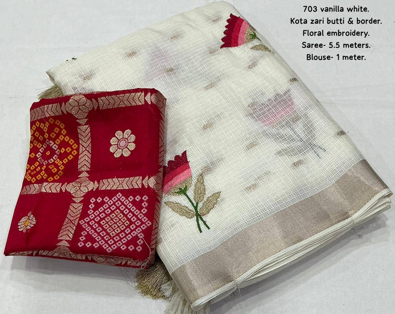 Kota Embroidery Saree